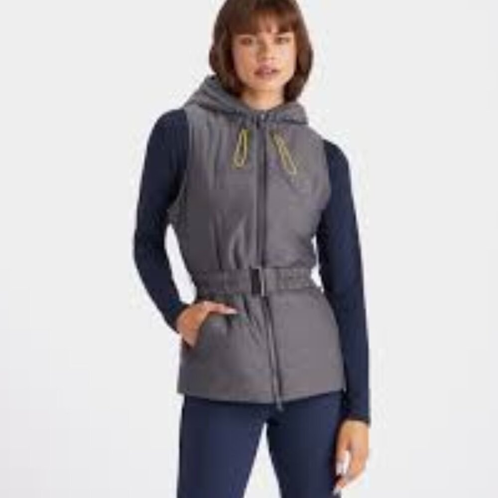 NWT G/FORE Hooded Belted Puffer Vest